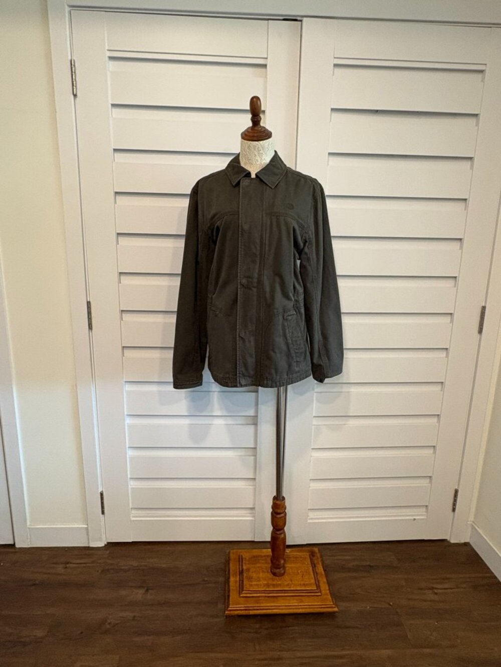 Timberland Olive Cotton Utility Field Fall Jacket Drawstring Waist Size S - Picture 5 of 16